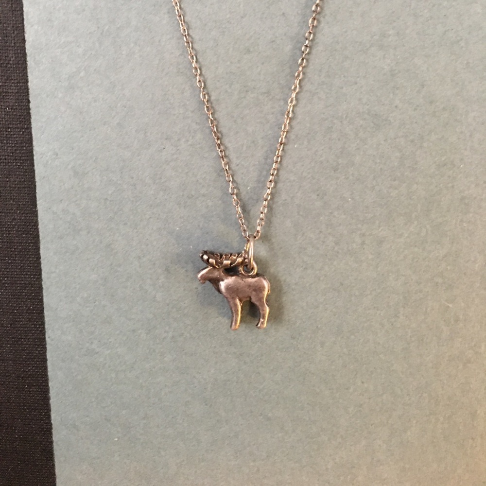 Sterling Moose on Vintage Sterling Chain Necklace